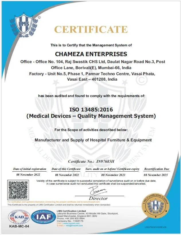 ISO 13485:2016 Certificate